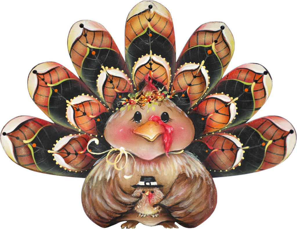 Be Thankful Turkey Wooden Door Hanger – Fall Decor