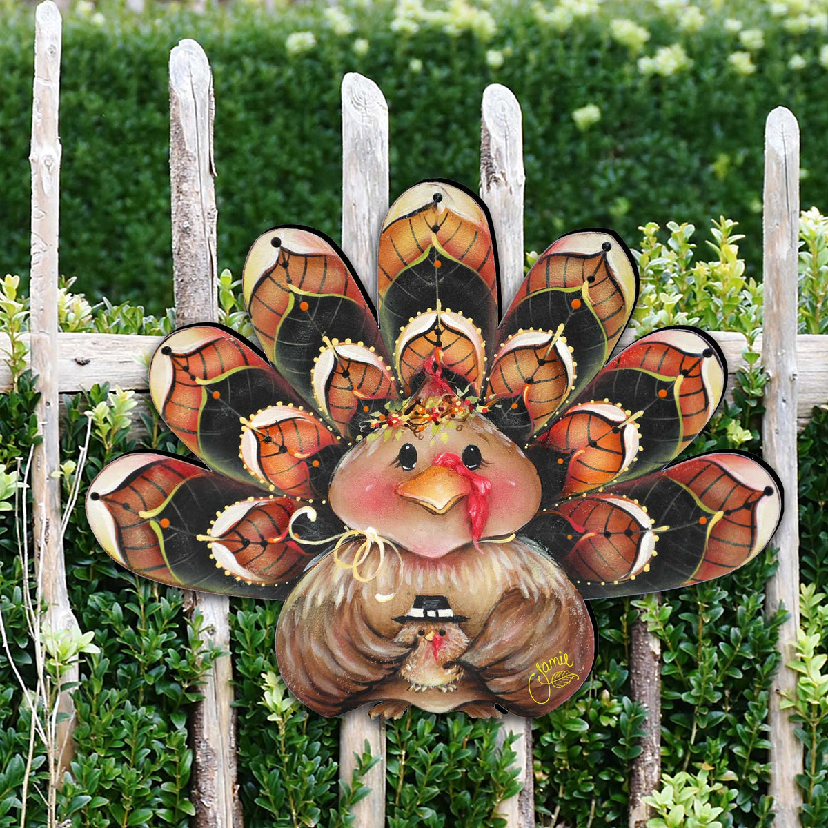 Be Thankful Turkey Wooden Door Hanger – Fall Decor