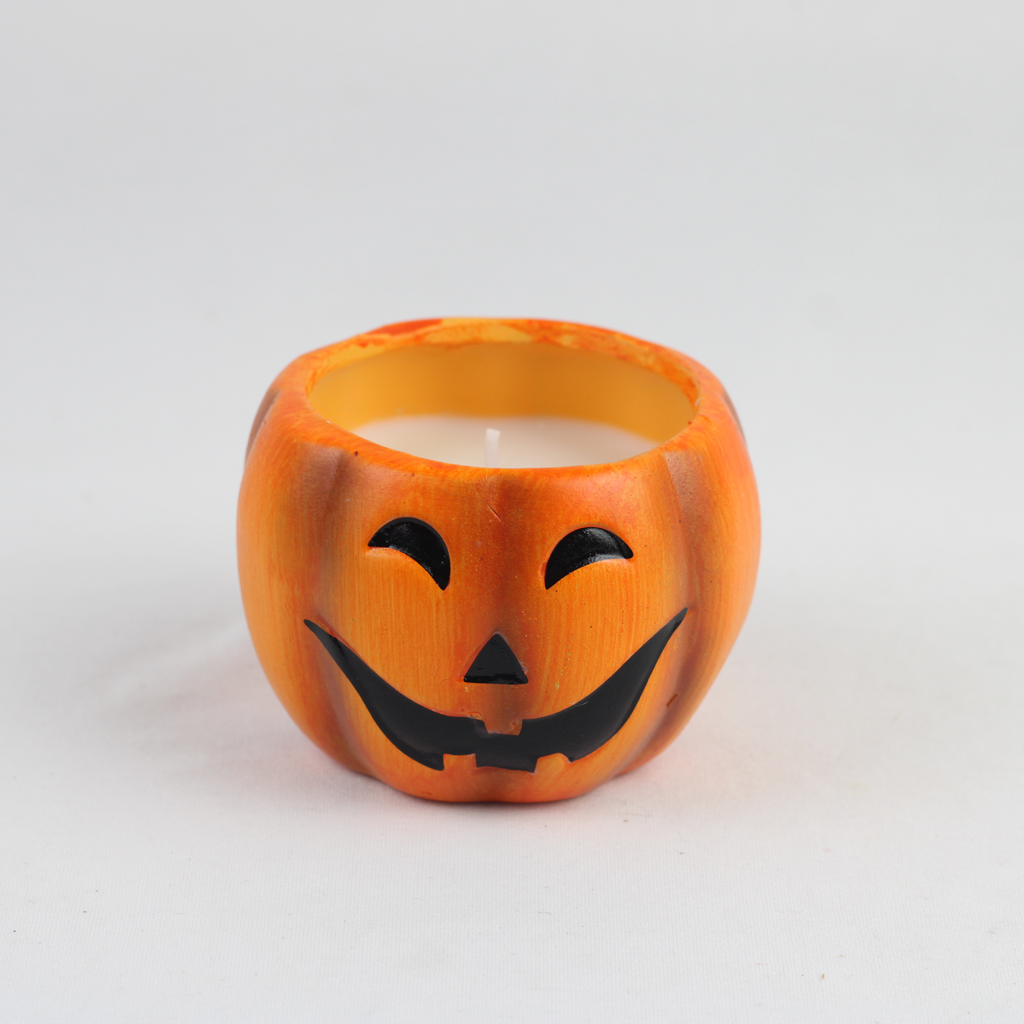 Jack-O'-Lantern Ceramic Candle Set – 2 Piece