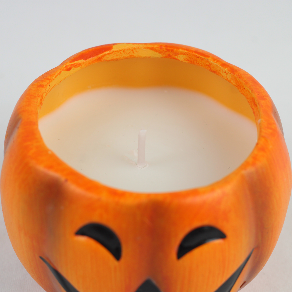 Jack-O'-Lantern Ceramic Candle Set – 2 Piece