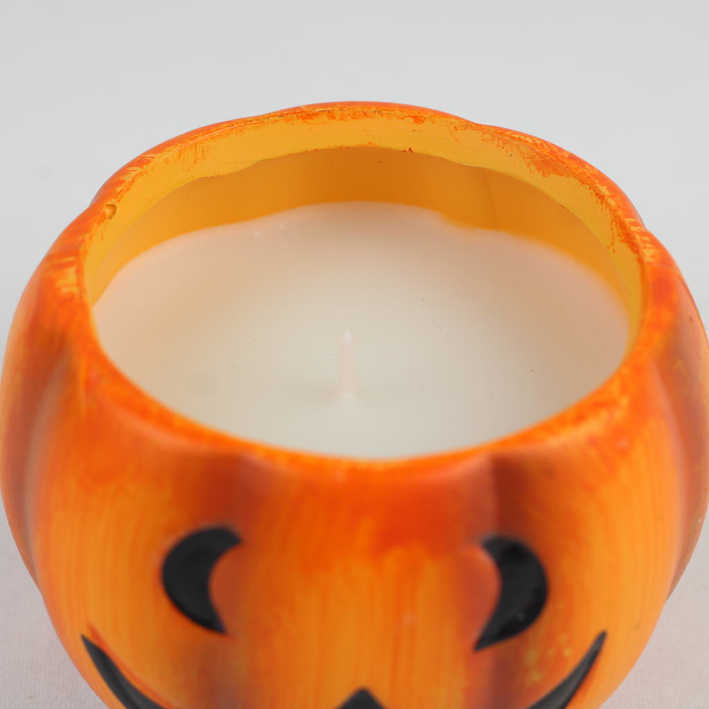 Jack-O'-Lantern Ceramic Candle Set – 2 Piece