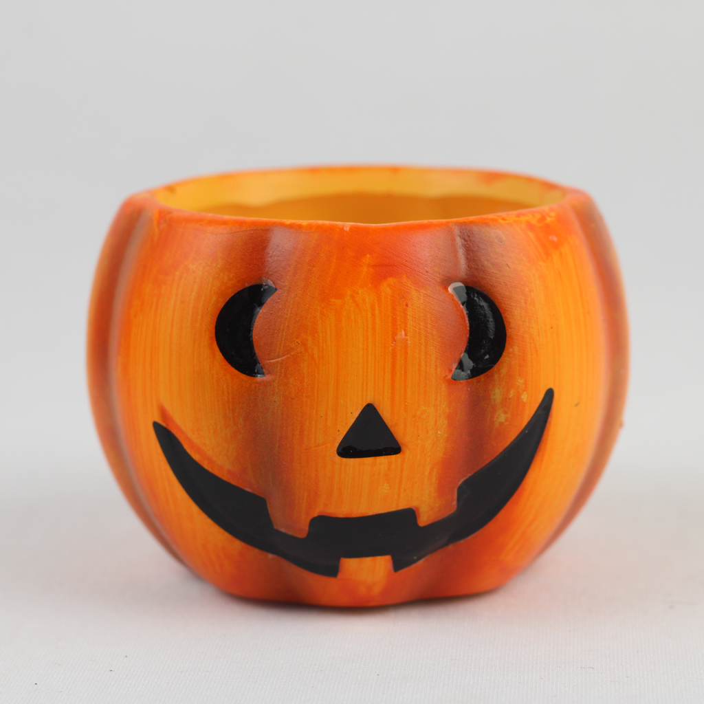 Jack-O'-Lantern Ceramic Candle Set – 2 Piece