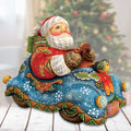 Surprise Box Santa Figurine – Handcrafted Christmas Decor