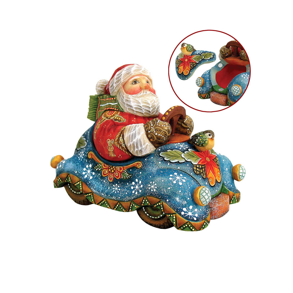 Surprise Box Santa Figurine – Handcrafted Christmas Decor