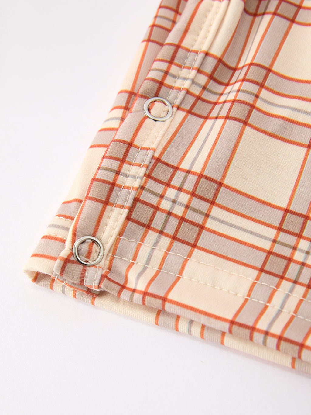 Baby Thanksgiving Turkey Plaid JonJon Romper