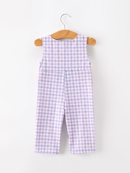 Baby Ghost Smocked Plaid Romper – Halloween Outfit