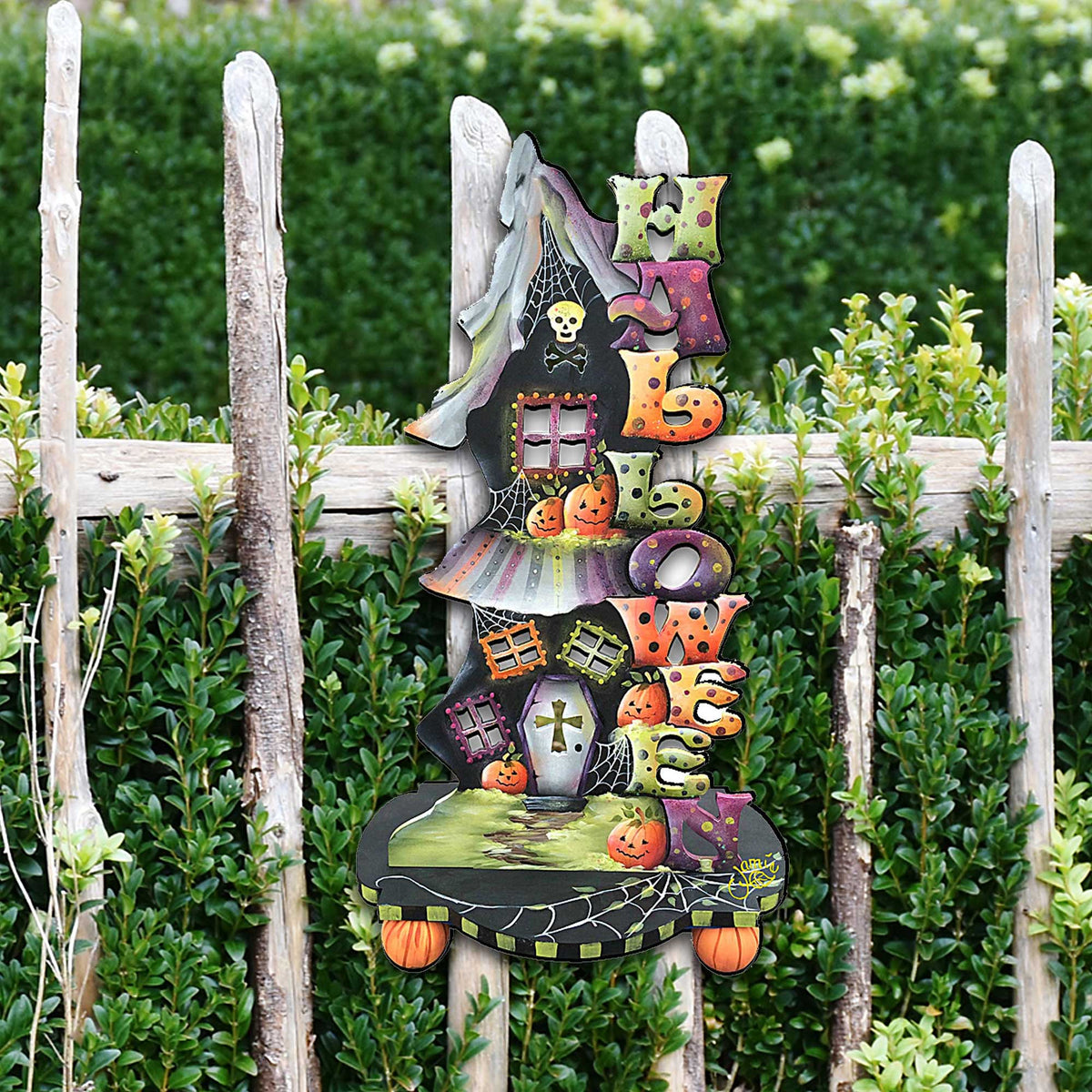 Candle Holder Wooden Door Hanger – Fall & Halloween
