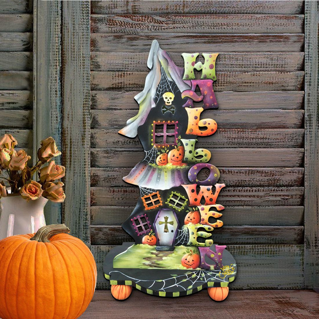 Candle Holder Wooden Door Hanger – Fall & Halloween