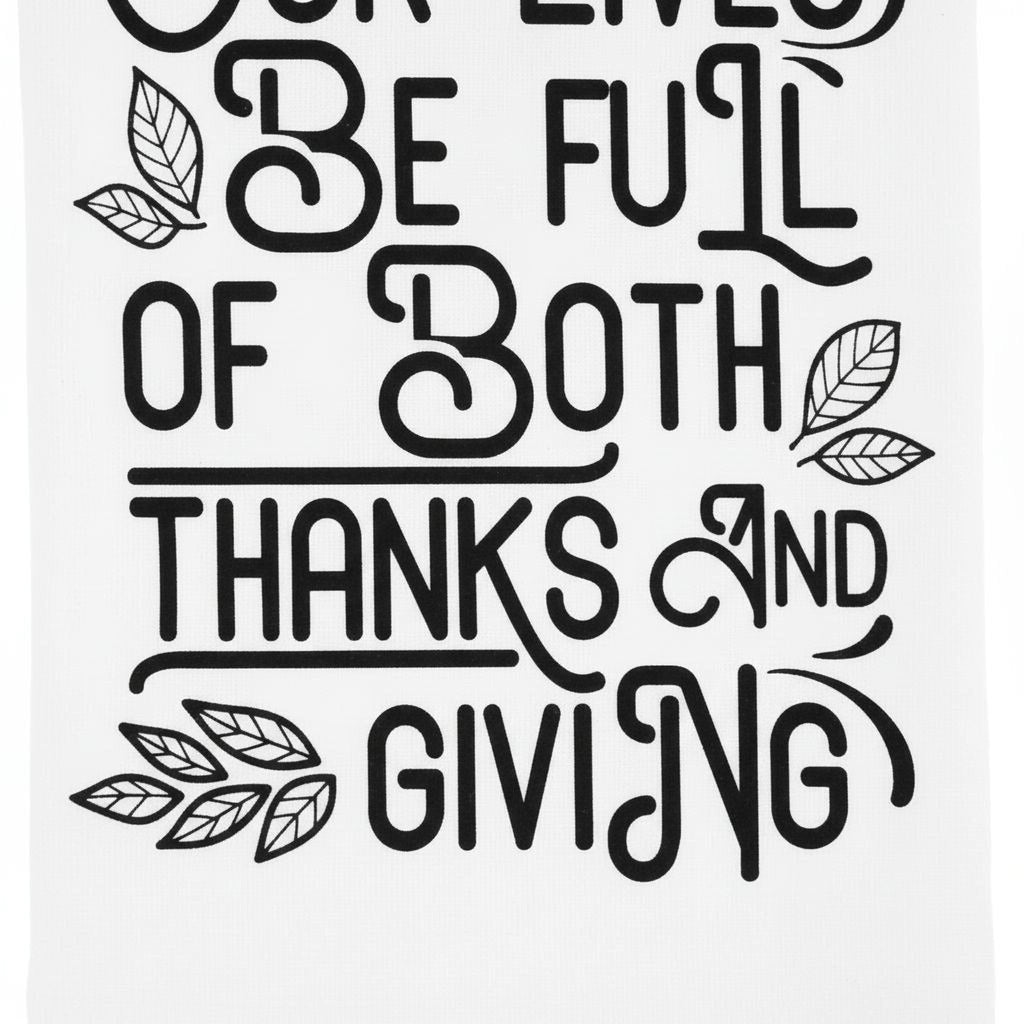 Thankful Thanksgiving Kitchen Towel – Hostess Gift