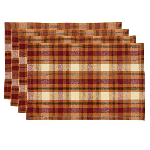 Harvest Plaid Cotton Table Runner & Placemats – Fall Decor