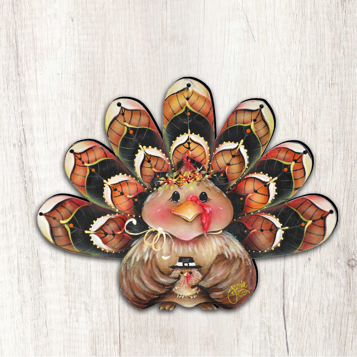 Be Thankful Turkey Wooden Door Hanger – Fall Decor
