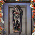 Skeleton Coffin Wooden Door Hanger – Halloween Decor
