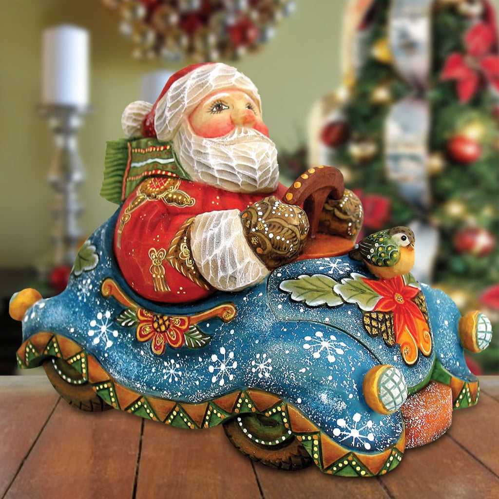 Surprise Box Santa Figurine – Handcrafted Christmas Decor