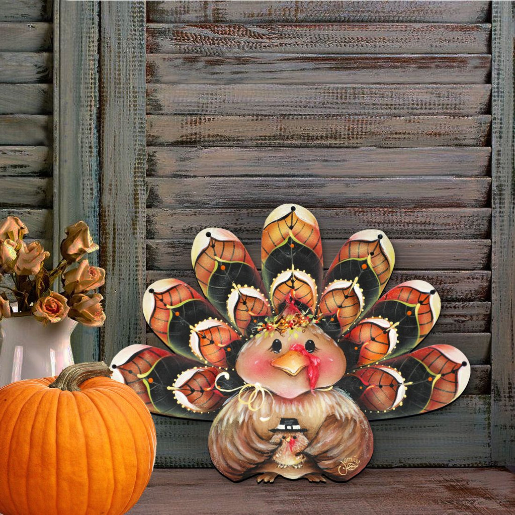 Be Thankful Turkey Wooden Door Hanger – Fall Decor