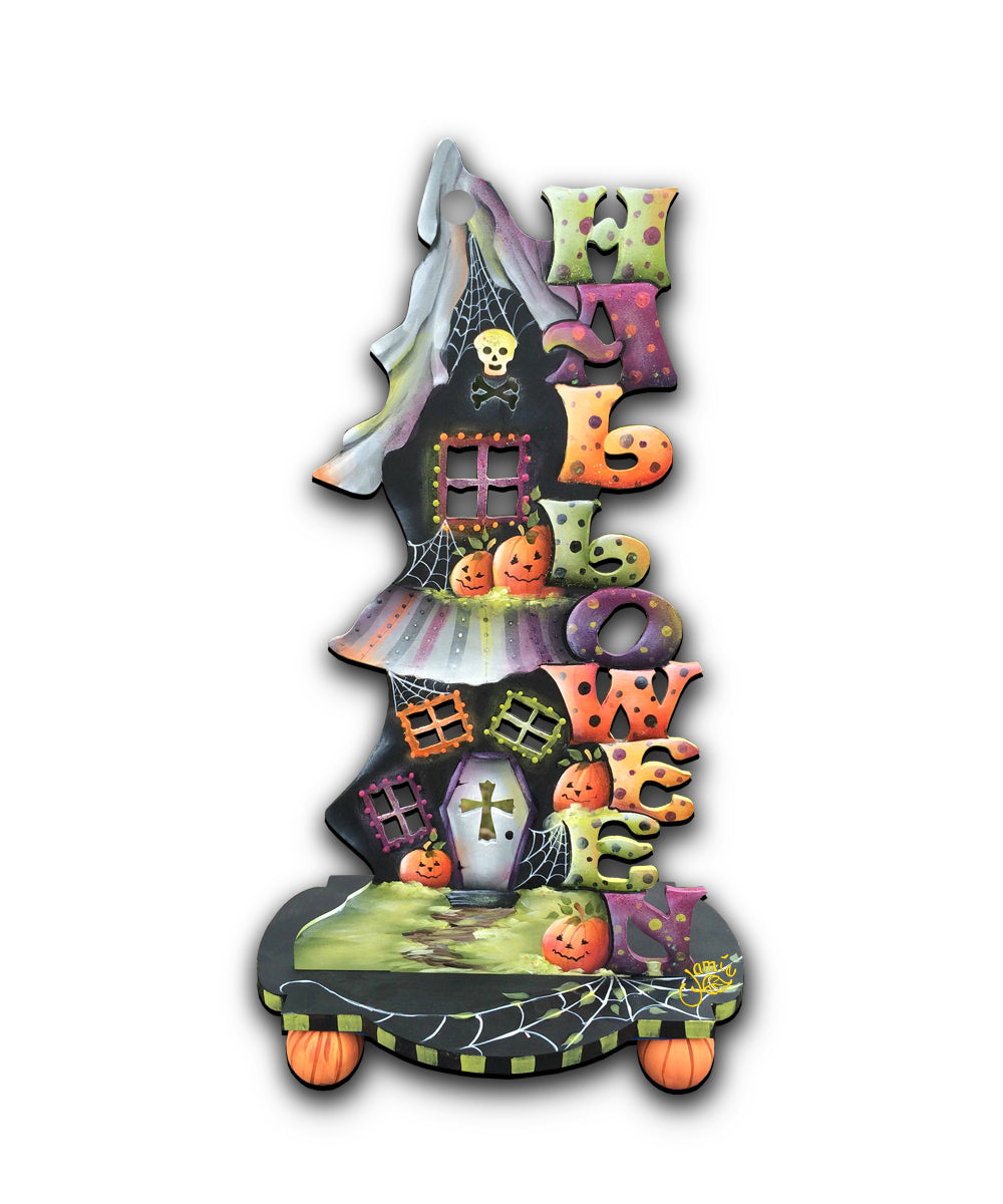 Candle Holder Wooden Door Hanger – Fall & Halloween