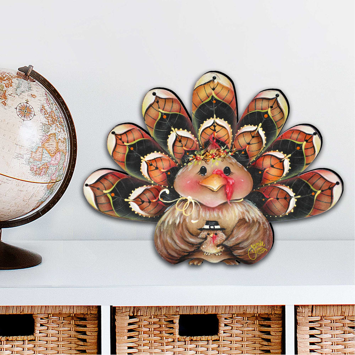 Be Thankful Turkey Wooden Door Hanger – Fall Decor