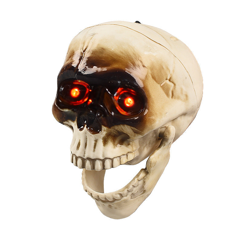 Animated Skull Head Decoration – Halloween Haunted House Prop