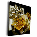 3dRose Gold, silver gift box, Holiday Presents - LI09 CMI0008... - Museum Grade Canvas Wrap (cw_83237)