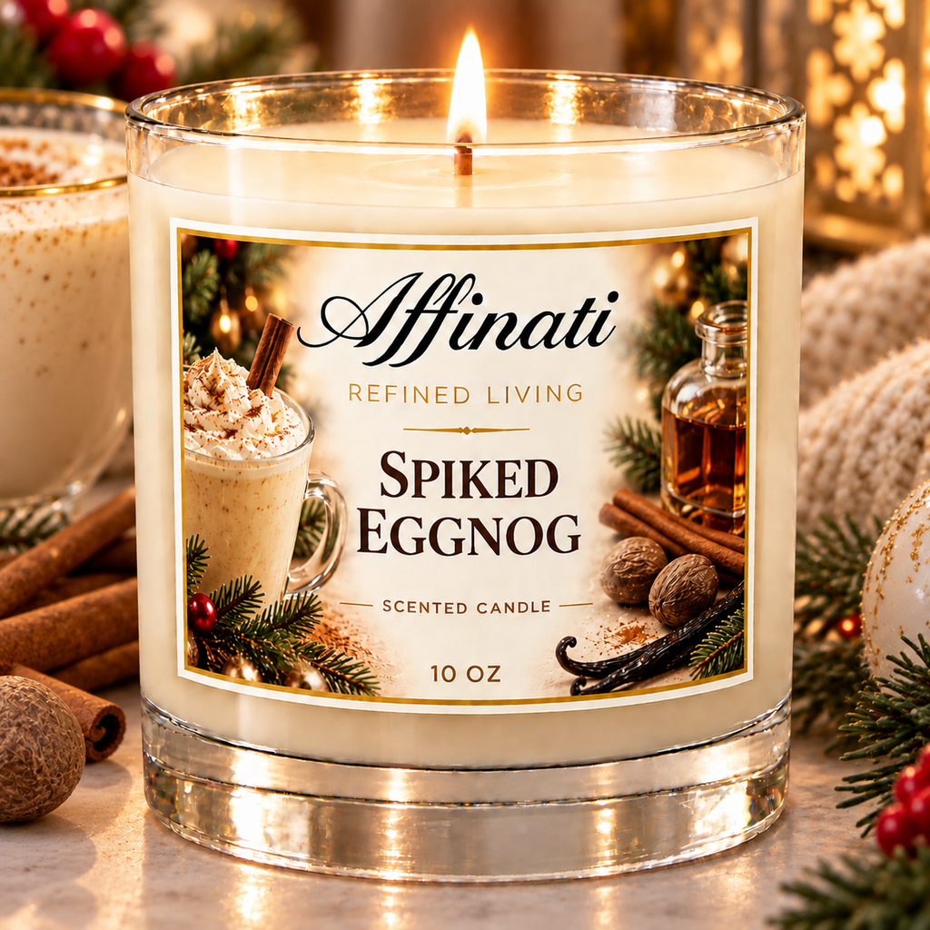 Spiked Eggnog Soy Candle 10 oz – Vanilla & Nutmeg