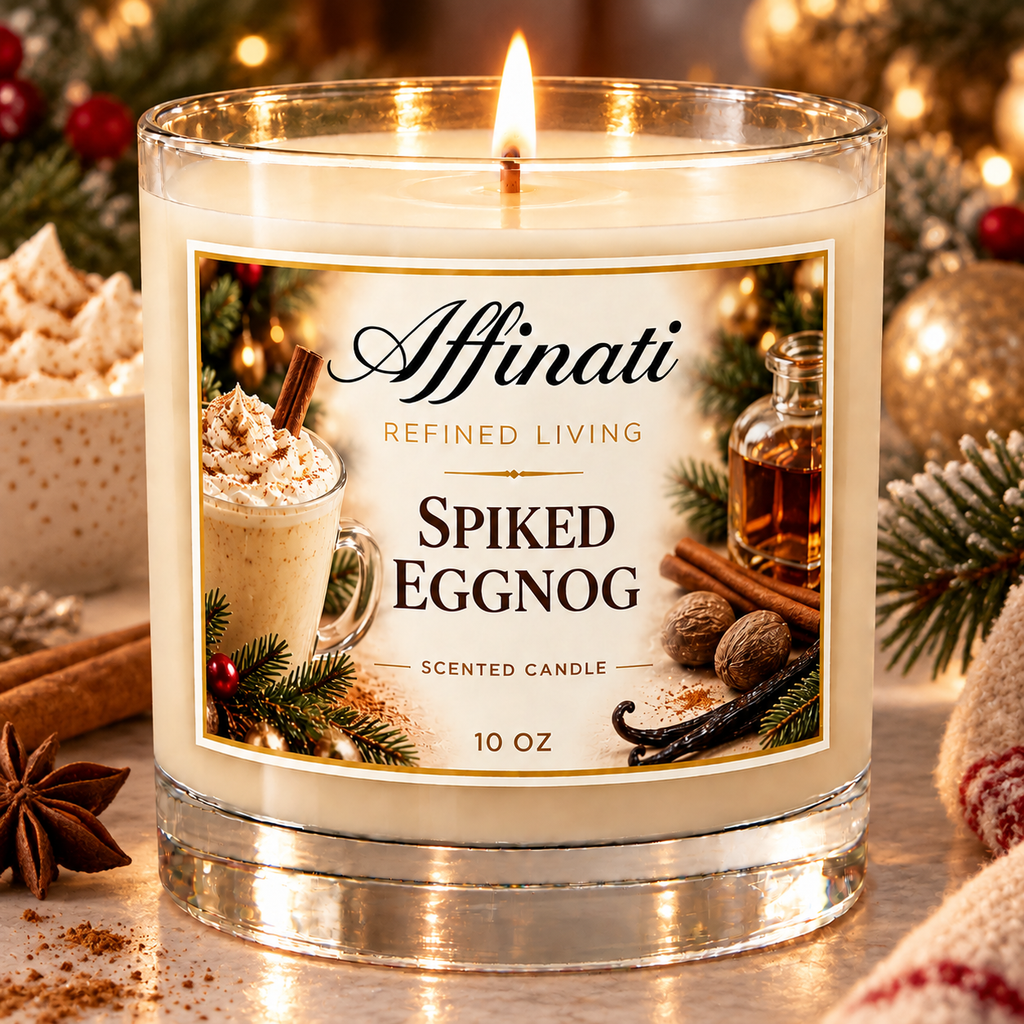 Spiked Eggnog Soy Candle 10 oz – Vanilla & Nutmeg