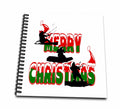 3dRose Festive Merry Christmas Seasonal Holiday Kitesurfing - Drawing Books (db-384860)