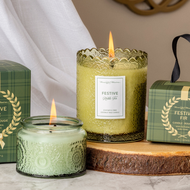 Noble Fir Coconut Wax Candle 8 oz – Holiday Scent