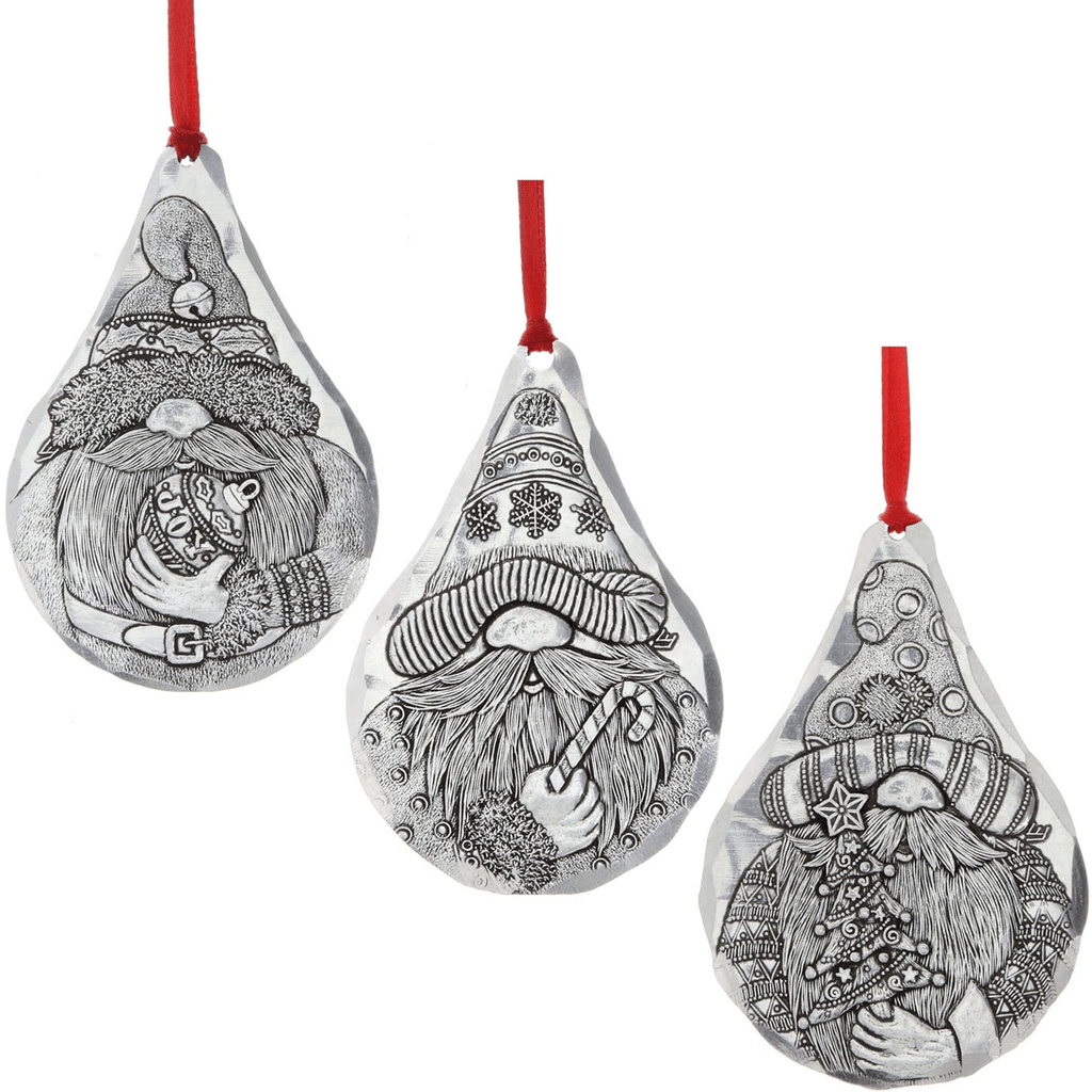 Christmas Gnome Ornament Set – 3 Piece Collectible