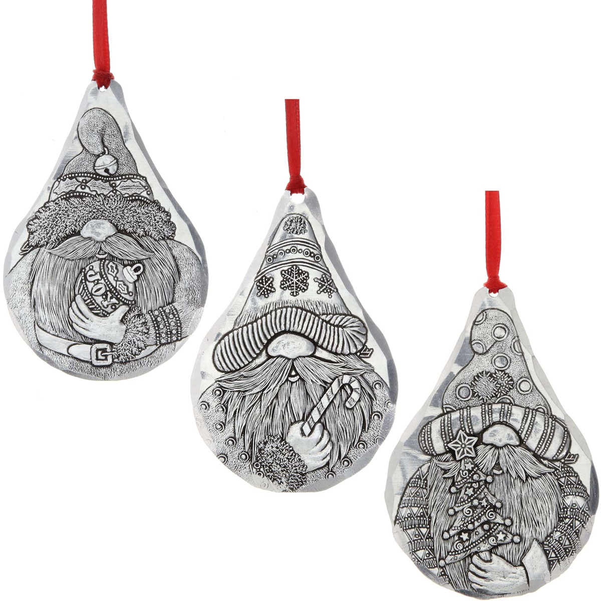 Gnome Christmas Ornament Set - 3 Piece
