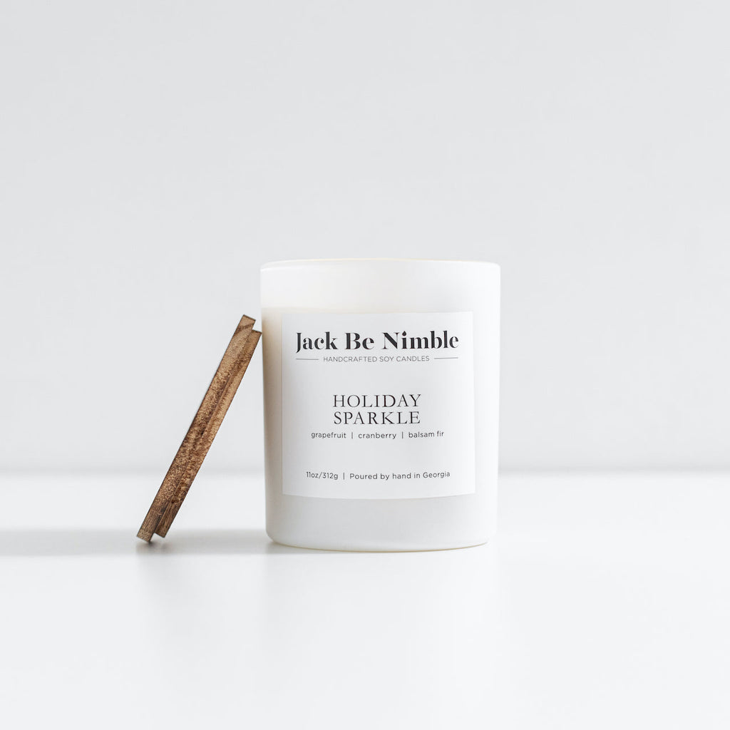 Holiday Sparkle Soy Candle – Fir, Cranberry & Grapefruit, 11 oz