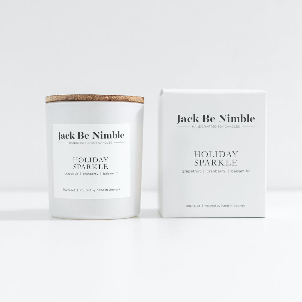 Holiday Sparkle Soy Candle – Fir, Cranberry & Grapefruit, 11 oz