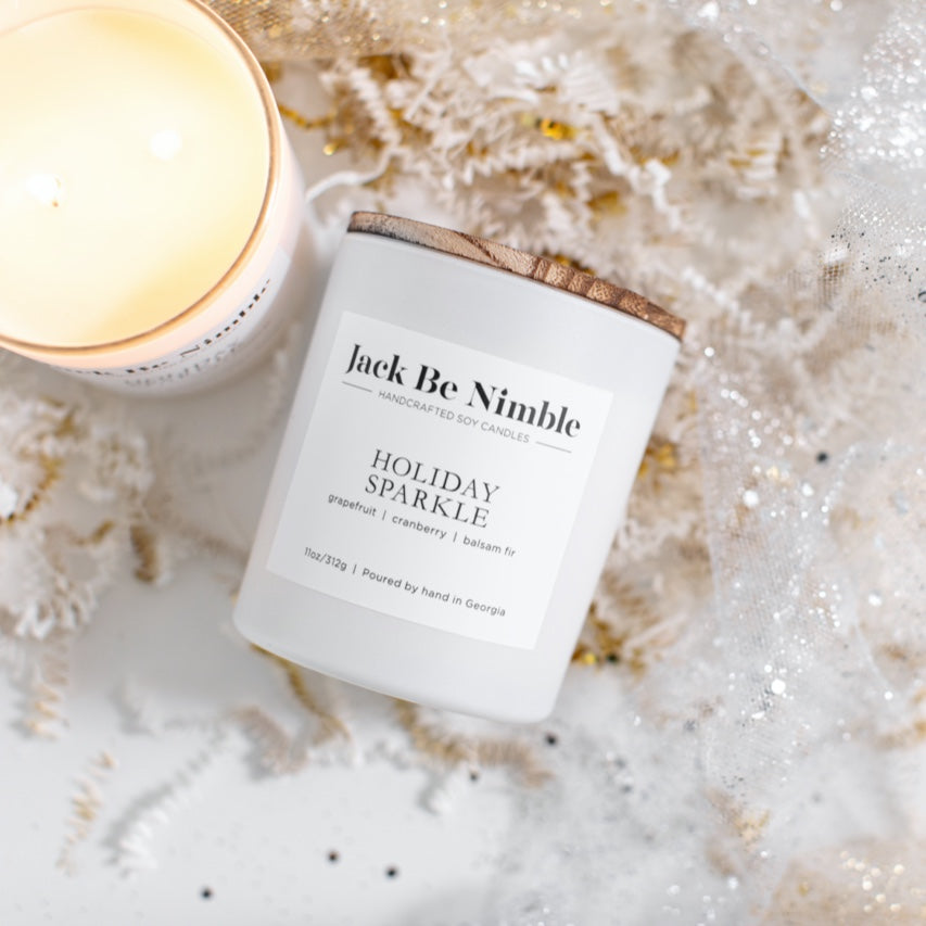 Holiday Sparkle Soy Candle – Fir, Cranberry & Grapefruit, 11 oz