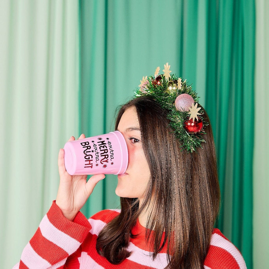 Extra Merry & Bright Reusable Party Cups, Set of 8