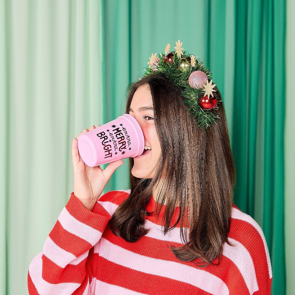 Extra Merry & Bright Reusable Party Cups, Set of 8
