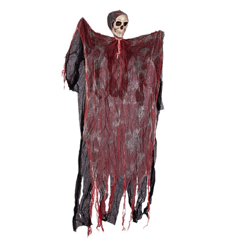 Bloody Hanging Ghost with Spider Web – Porch Decor