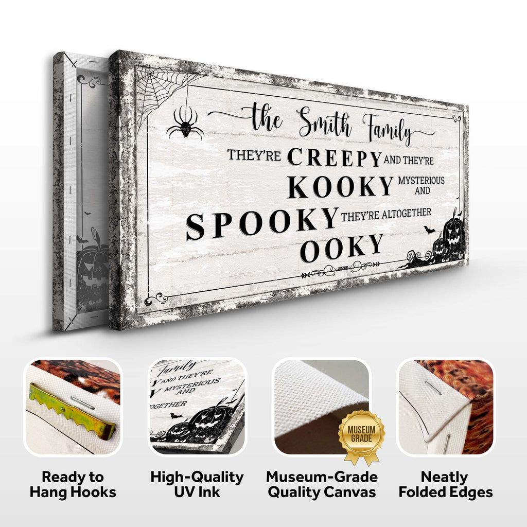 Personalized Family Halloween Canvas Sign