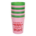 Extra Merry & Bright Reusable Party Cups, Set of 8