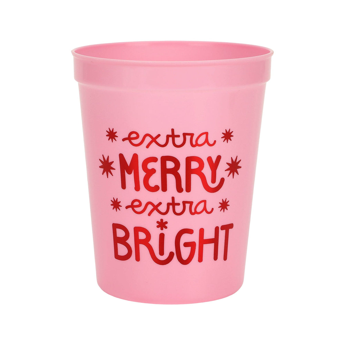 Extra Merry & Bright Reusable Party Cups, Set of 8