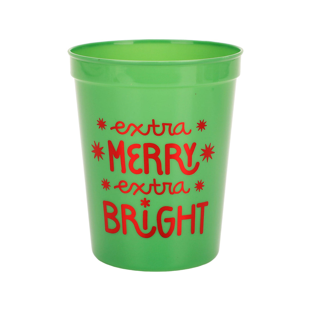 Extra Merry & Bright Reusable Party Cups, Set of 8