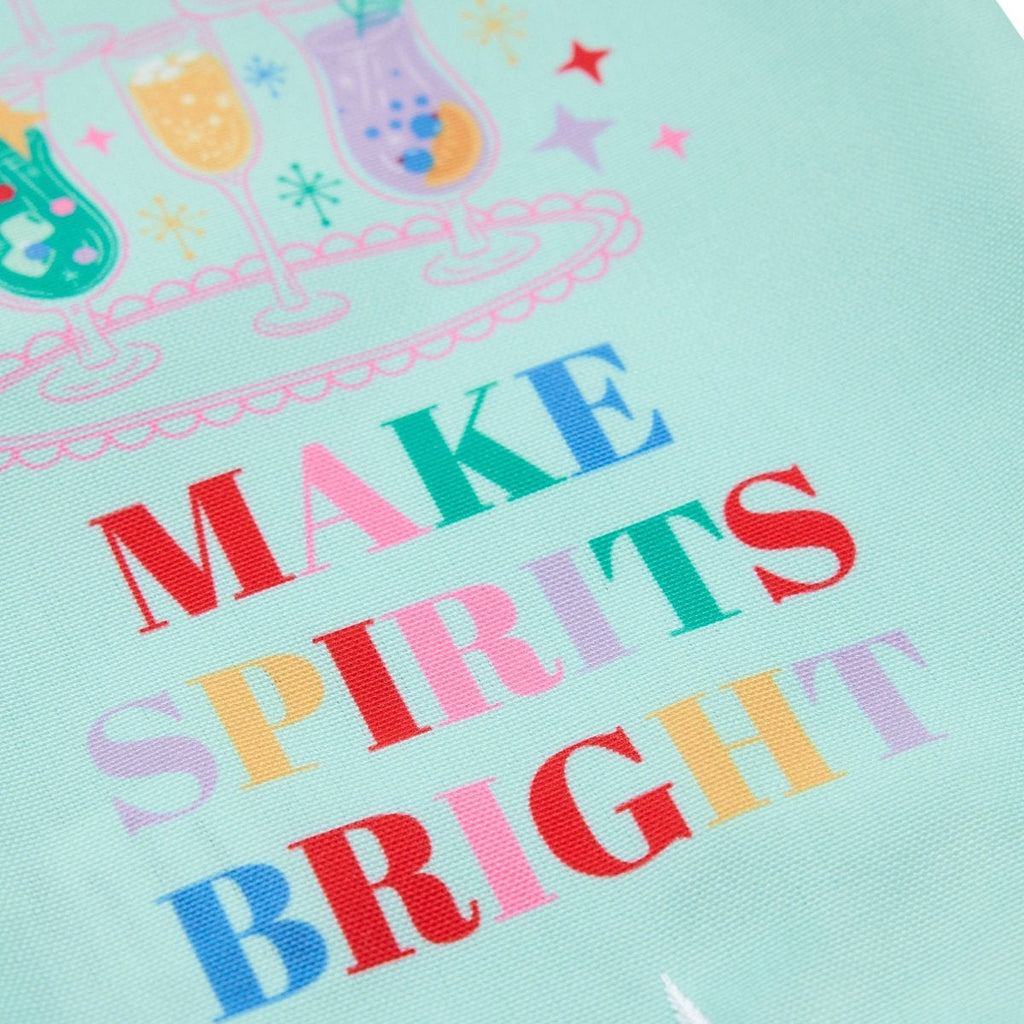 Make Spirits Bright Holiday Tea Towel – Bar Cart Decor