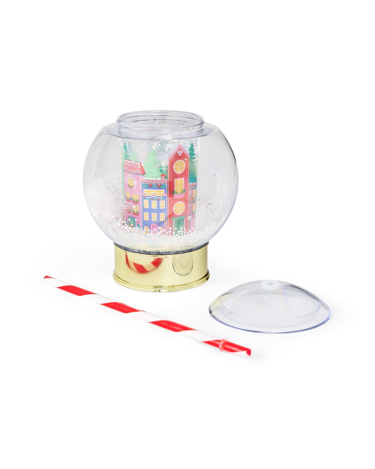 Snow Globe Holiday Village Sipper Cup 12 oz