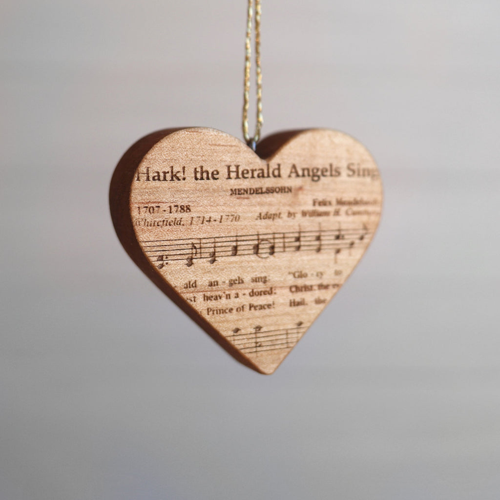 Christmas Carol Heart Ornaments
