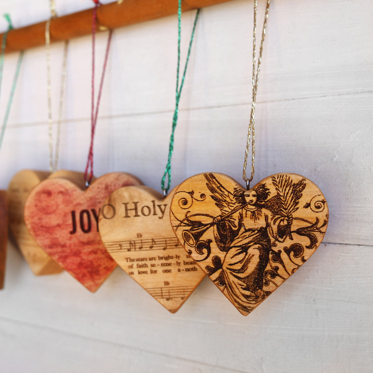 Christmas Carol Heart Ornaments