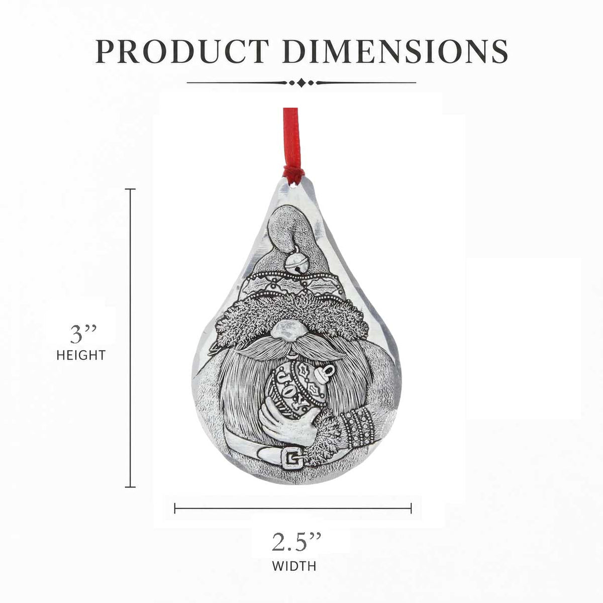 Gnome Christmas Ornament Set - 3 Piece