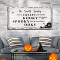 Personalized Family Halloween Canvas Sign