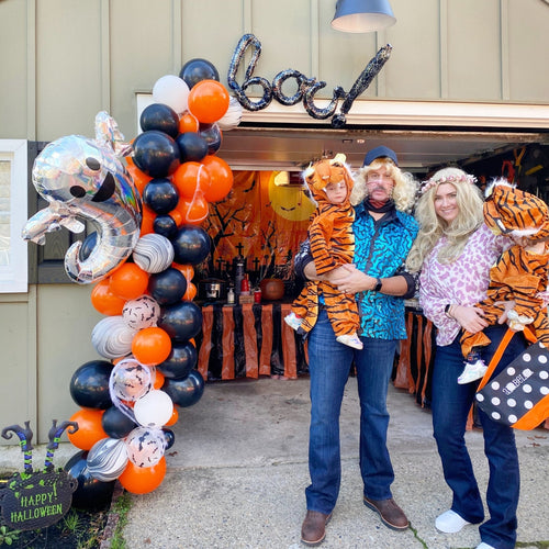 Black & Orange Halloween Balloon Garland Kit – Ghosts & Bats