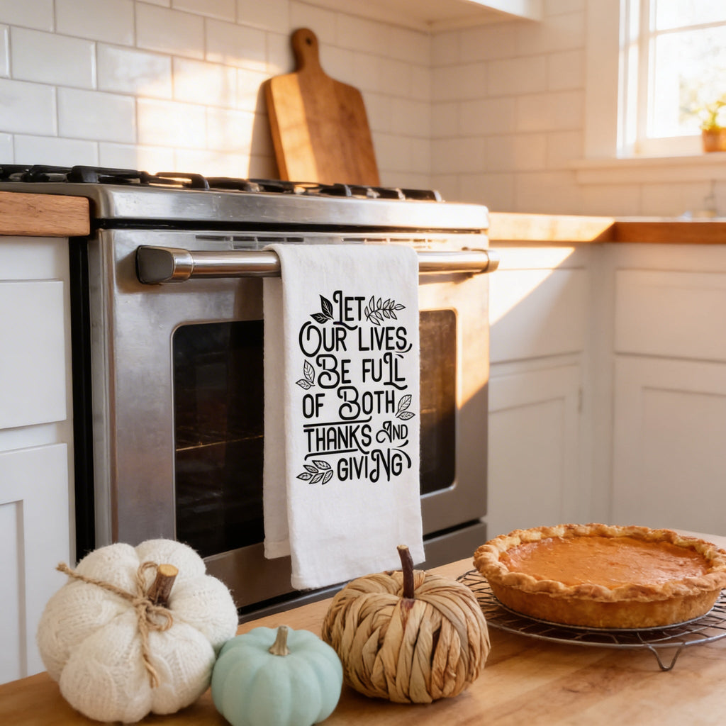 Thankful Thanksgiving Kitchen Towel – Hostess Gift