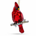 Red Cardinal Blown Glass Christmas Ornament