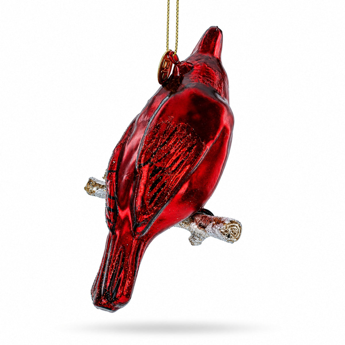 Red Cardinal Blown Glass Christmas Ornament