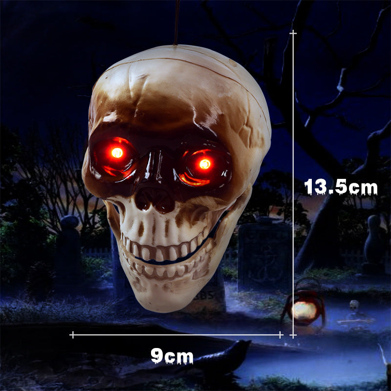Animated Skull Head Decoration – Halloween Haunted House Prop
