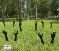 Zombie Hands Metal Yard Stakes – Halloween Lawn Decor Set